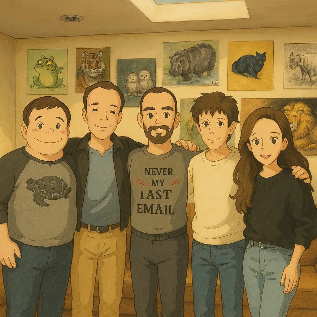 Transformed cityscape with Spirited Away inspired magical elements