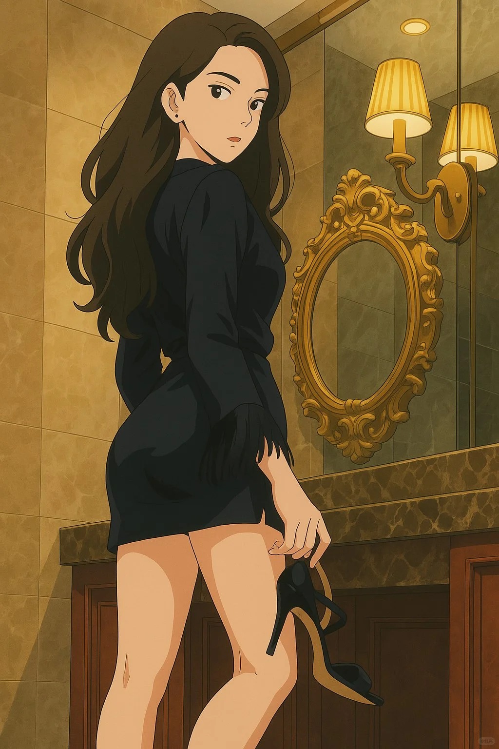 Ghibli-style fantasy scene